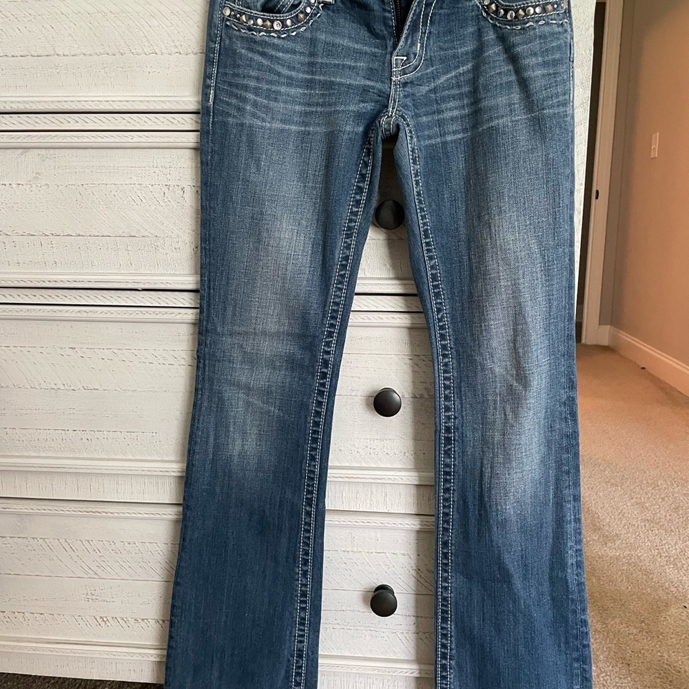 Miss Me Blue Flare Wide Leg Jeans sz 28